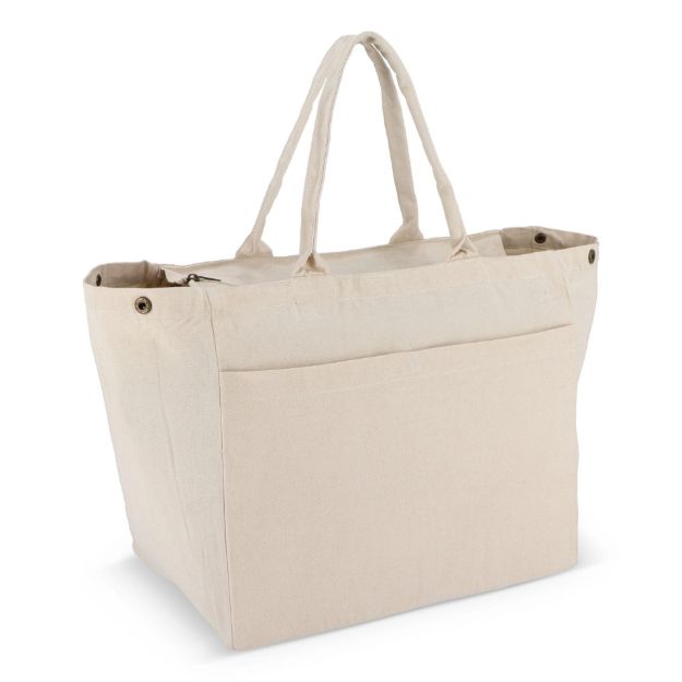 katoen tote met rits oeko-tex® 39 x 24 x 34cm