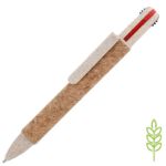 balpen 4-kleuren kurk