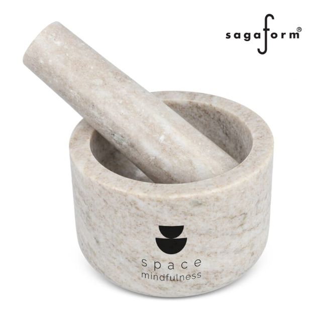 sagaform sten vijzel van travertijnmarmer