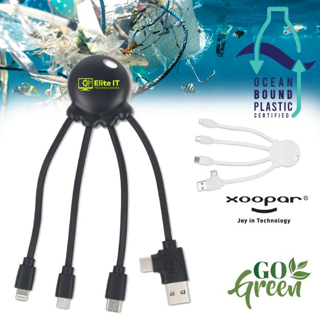 xoopar eco octopus oplaadkabel ocean bound