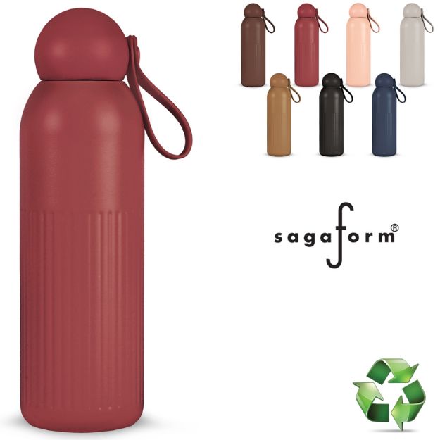 sagaform tekla recycled stalen fles 500 ml