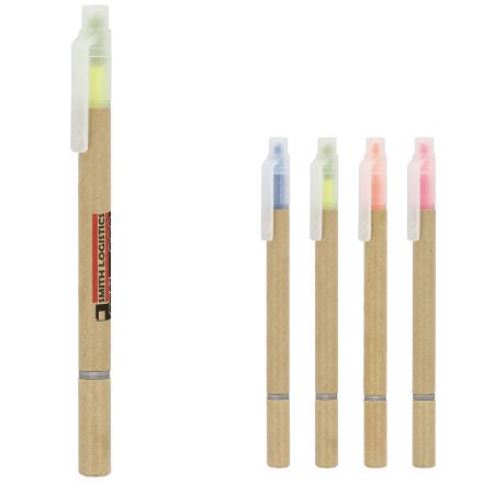 papieren tekstmarker balpen