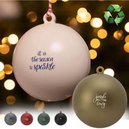 kerstbal ø 7cm gerecycleerd pp box, made in europe