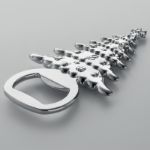 flesopener kerstpatroon in zinklegering