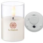 led waxinekaars in houder