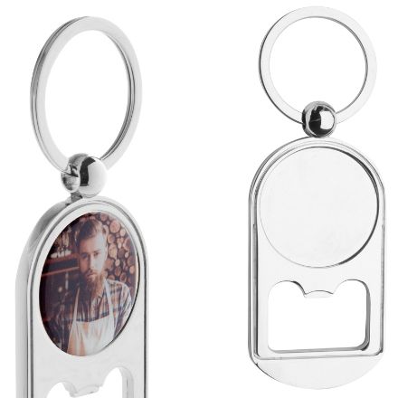 metalen flessenopener met sleutelhanger. custom