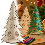 pinery. inklapbare houten kerstboom om te kleuren