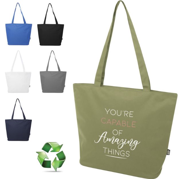 panama grs gerecyclede draagtas met rits 20 l