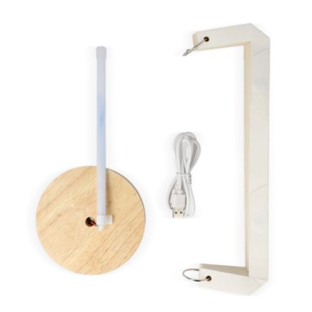 coollux vouwbare papieren led lamp houten voet