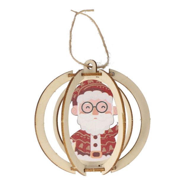 insideout houten kerstornament set van 3