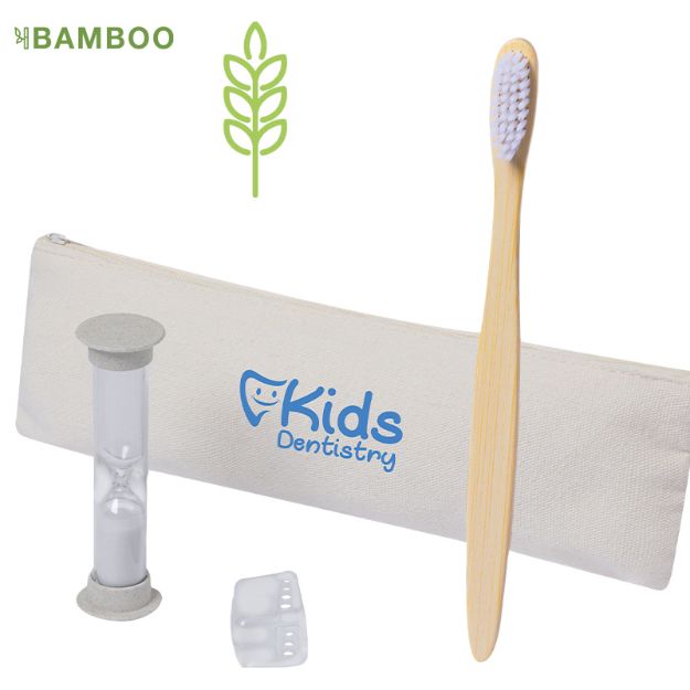 tandenborstelset bamboe lowchen 2 minuten