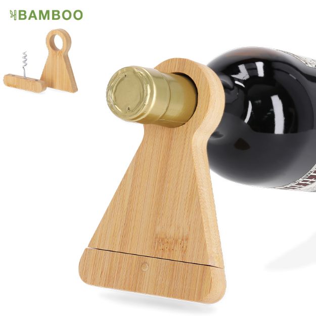 bamboe houder en kurkentrekker kofko