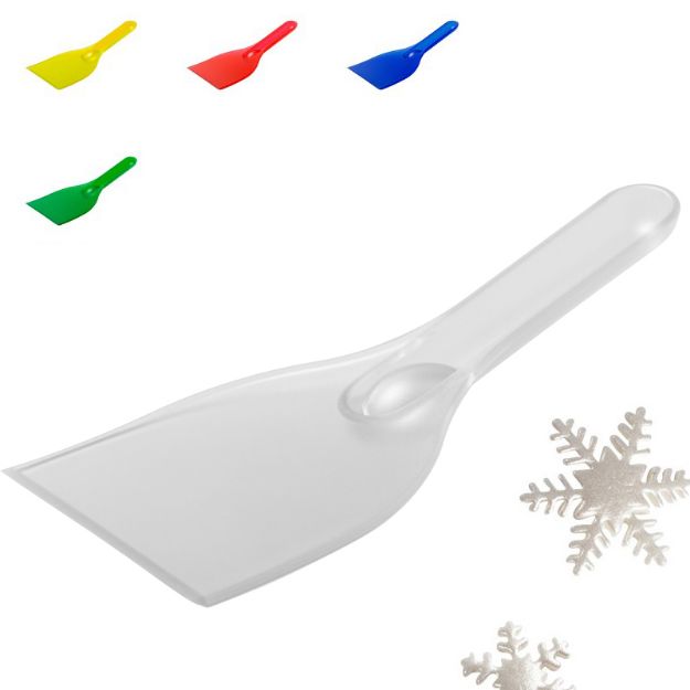 plastic ijskrabber.
