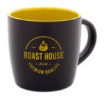 zwarte keramische mok sculptus