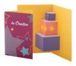 3d-kerstkaart met pop-up vorm incl envelop