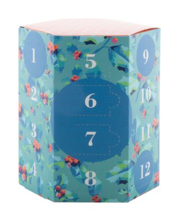 custom made adventskalender 6-hoekig 24 vakken