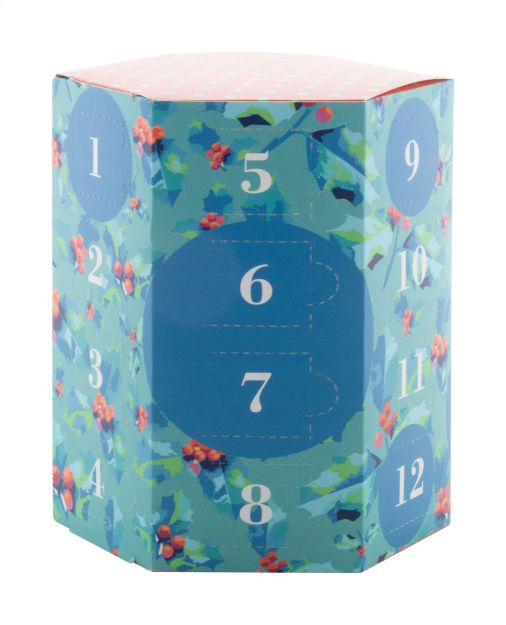 custom made adventskalender 6-hoekig 24 vakken