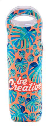 custom made rpet wijnfleshoudertas met handvat