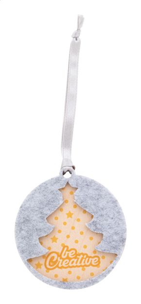 custom made rpet kerstboomornament met lint