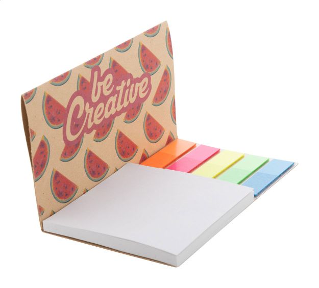 custom made sticky notitieblok eco kraft papier