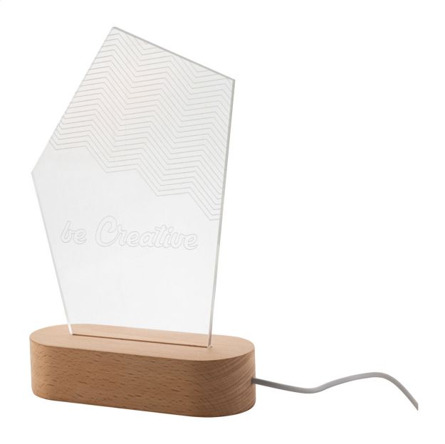 custom made led-licht trofee houten voet usb