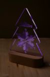 custom made kerstboom led trofee op houten basis