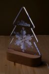custom made kerstboom led trofee op houten basis