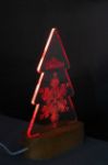 custom made kerstboom led trofee op houten basis