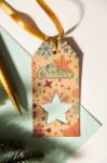custom made cadeaulabel eco gestanst kerstmotief