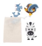 puzzelgame, dieren voor kinderen 3 thema figuren