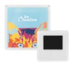 custom made koelkastmagneet vierkant met inzetstuk