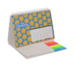 custom made bureaukalender met briefjes en markers