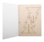 custom made kerstkaart met houten puzzel