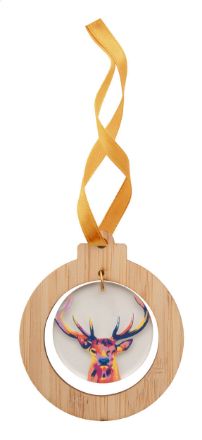 custom made bamboe boomornament gouden lint