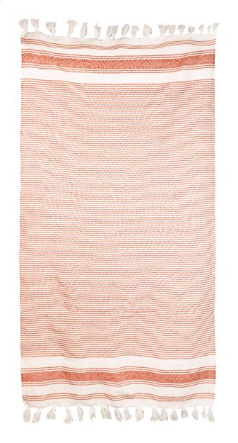 tweekleurig gestreept strandlaken 210 g/m2