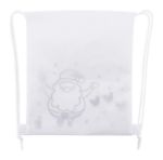 rpet kerstzak met trekkoord en 5 kleurpotloden