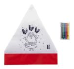 rpet kerstmuts met 5 kleurpotloden