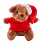 pluche teddybeer sleutelhanger met kerstmuts