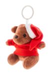 pluche teddybeer sleutelhanger met kerstmuts