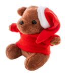 pluche teddybeer sleutelhanger met kerstmuts
