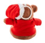 pluche teddybeer sleutelhanger met kerstmuts