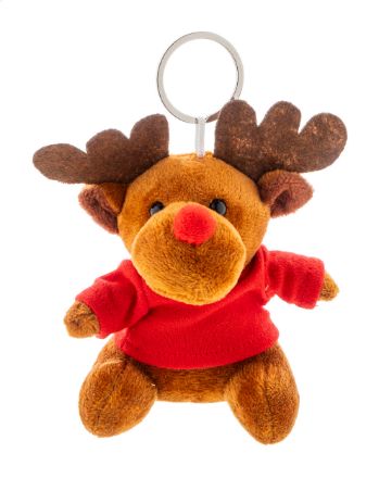 pluche kerst rendier sleutelhanger t-shirt opdruk