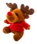 pluche kerst rendier sleutelhanger t-shirt opdruk