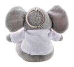 pluche olifant sleutelhanger met opdruk op t-shirt