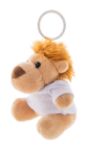 pluche leeuw sleutelhanger met opdruk op t-shirt