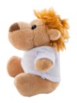 pluche leeuw sleutelhanger met opdruk op t-shirt