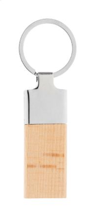 sleutelhanger rechthoekig met beukenhout