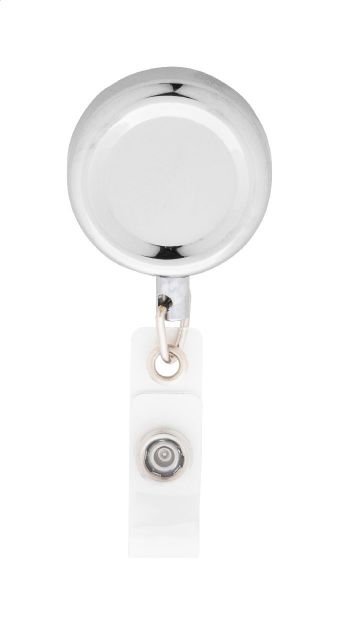 metalen badgehouder met hoogglans afwerking