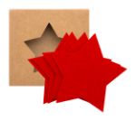 rpet 4 stuks kerst set stervormige onderzetters