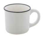 mini vintage keramische mok 90 ml zwarte rand